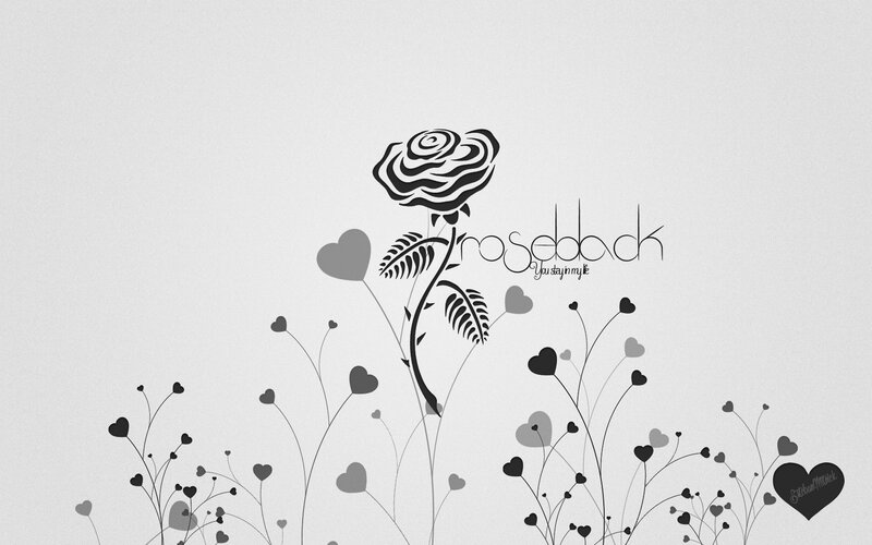 Black and White Rose Illustration — Calm