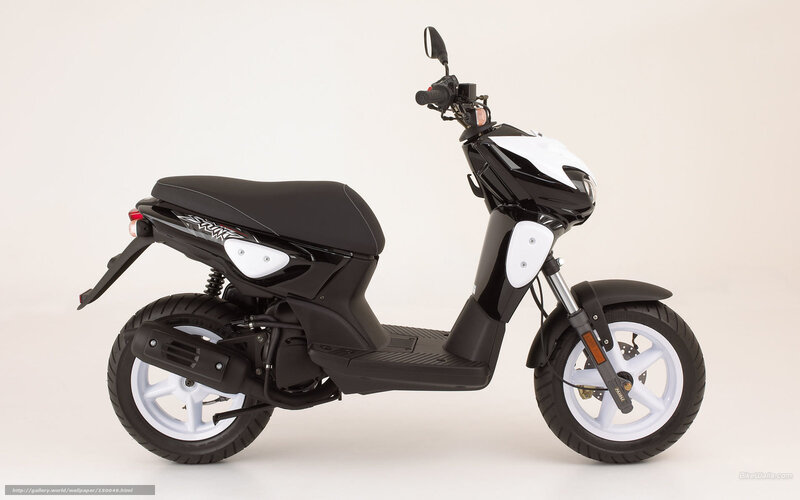 black and white scooter