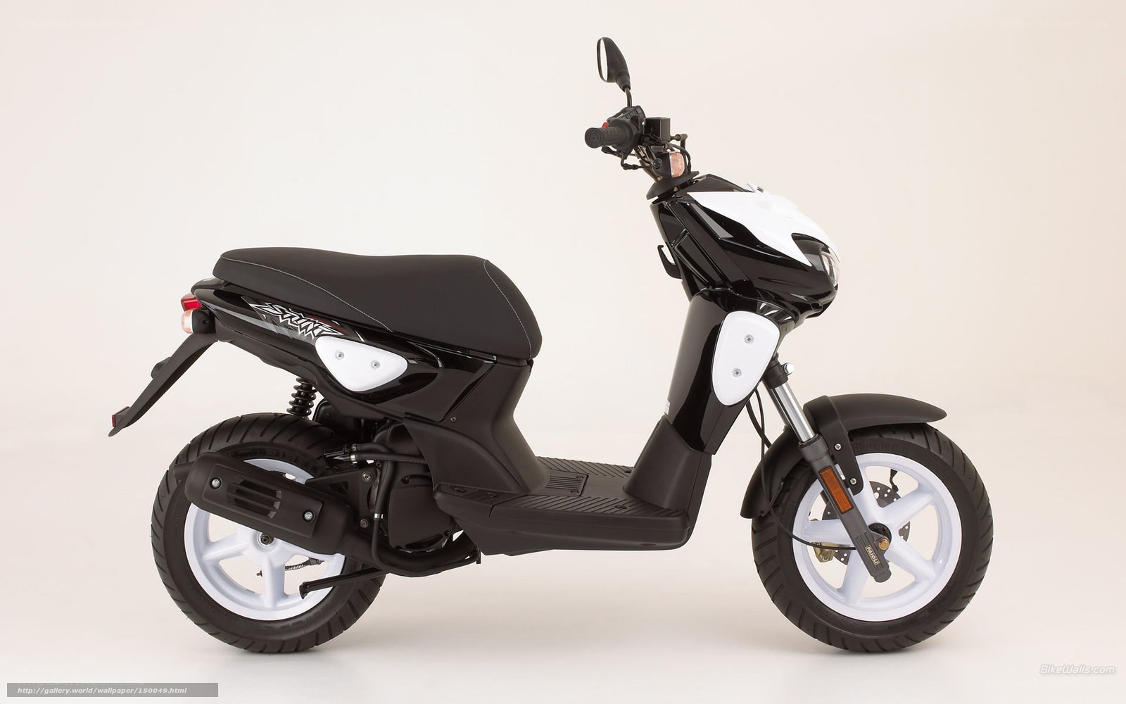 black and white scooter