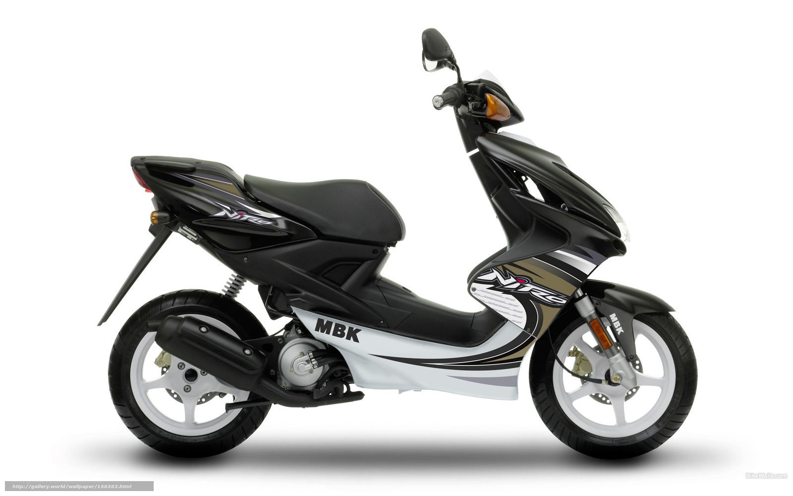 black and white scooter