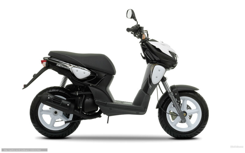 Black and White Scooter — Neutral, Photograph, Seat