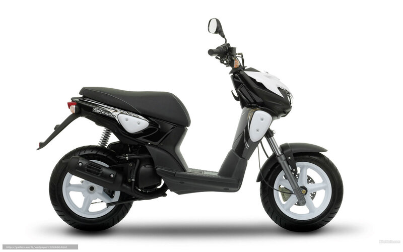 Black and White Scooter — Neutral, Photograph