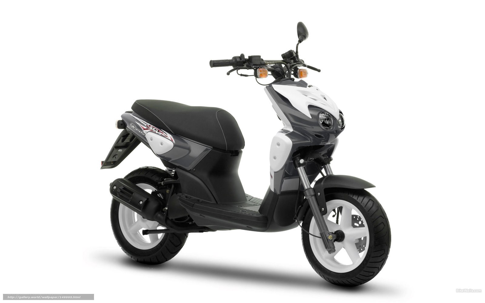 black and white scooter