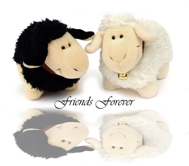 Black and White Sheep Plush Toys