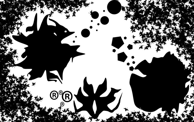 black and white silhouette art