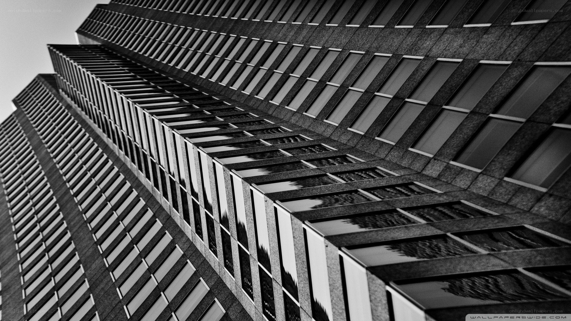 black and white skyscraper architecture