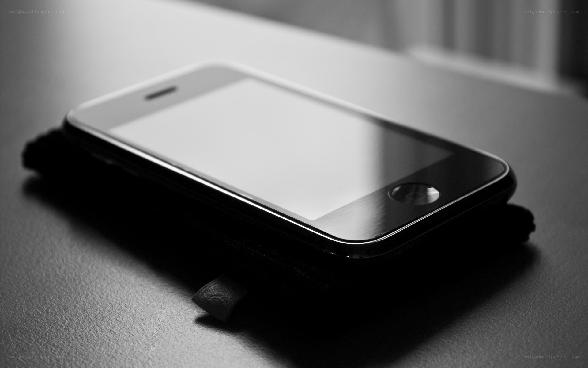 black and white smartphone photo