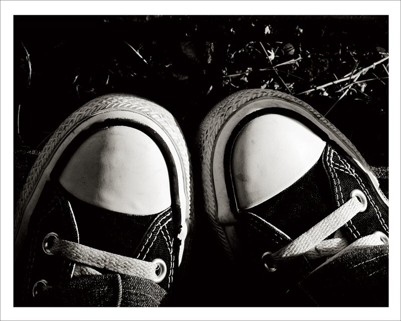 Black and White Sneakers — Dramatic