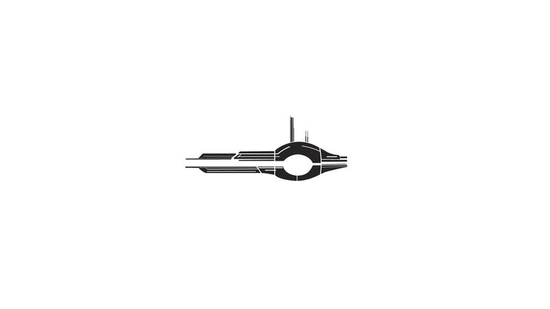 Black and White Spaceship