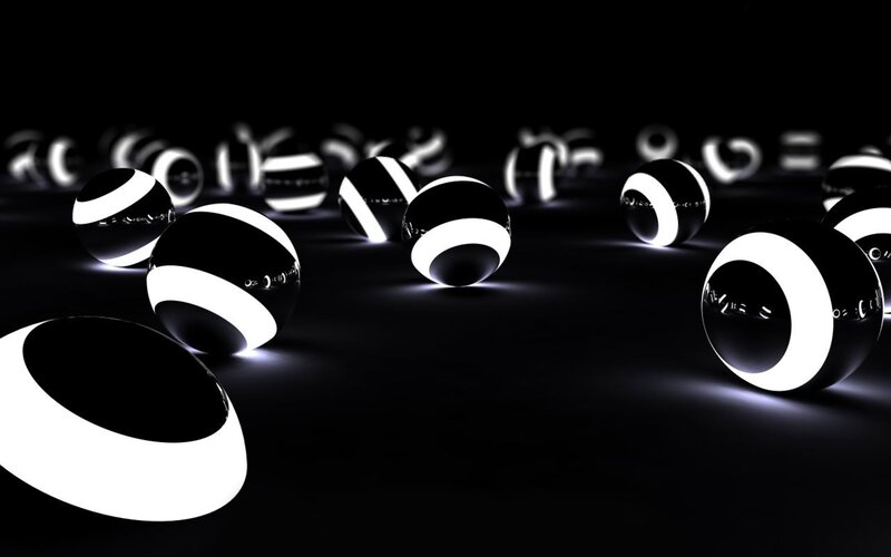 Black and White Spheres — Light