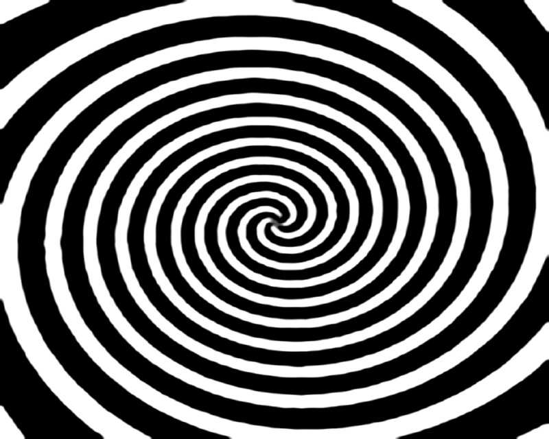 Black and White Spiral — Hypnotic, Abstract