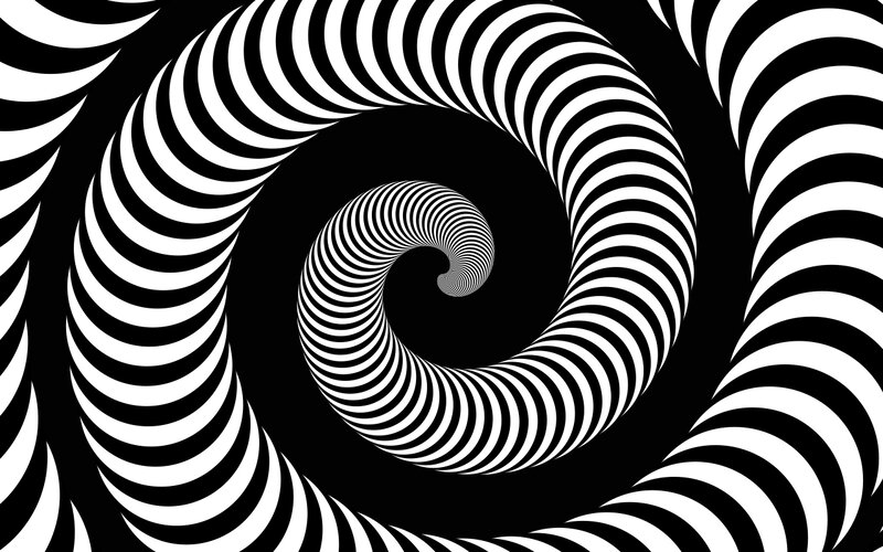 Black and White Spiral — Hypnotic, Stripes