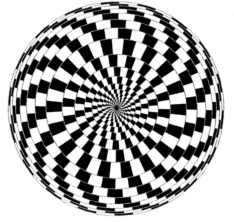 black and white spiral pattern