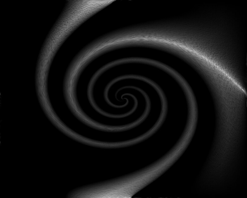 black and white spiral pattern