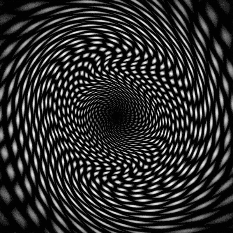 black and white spiral pattern
