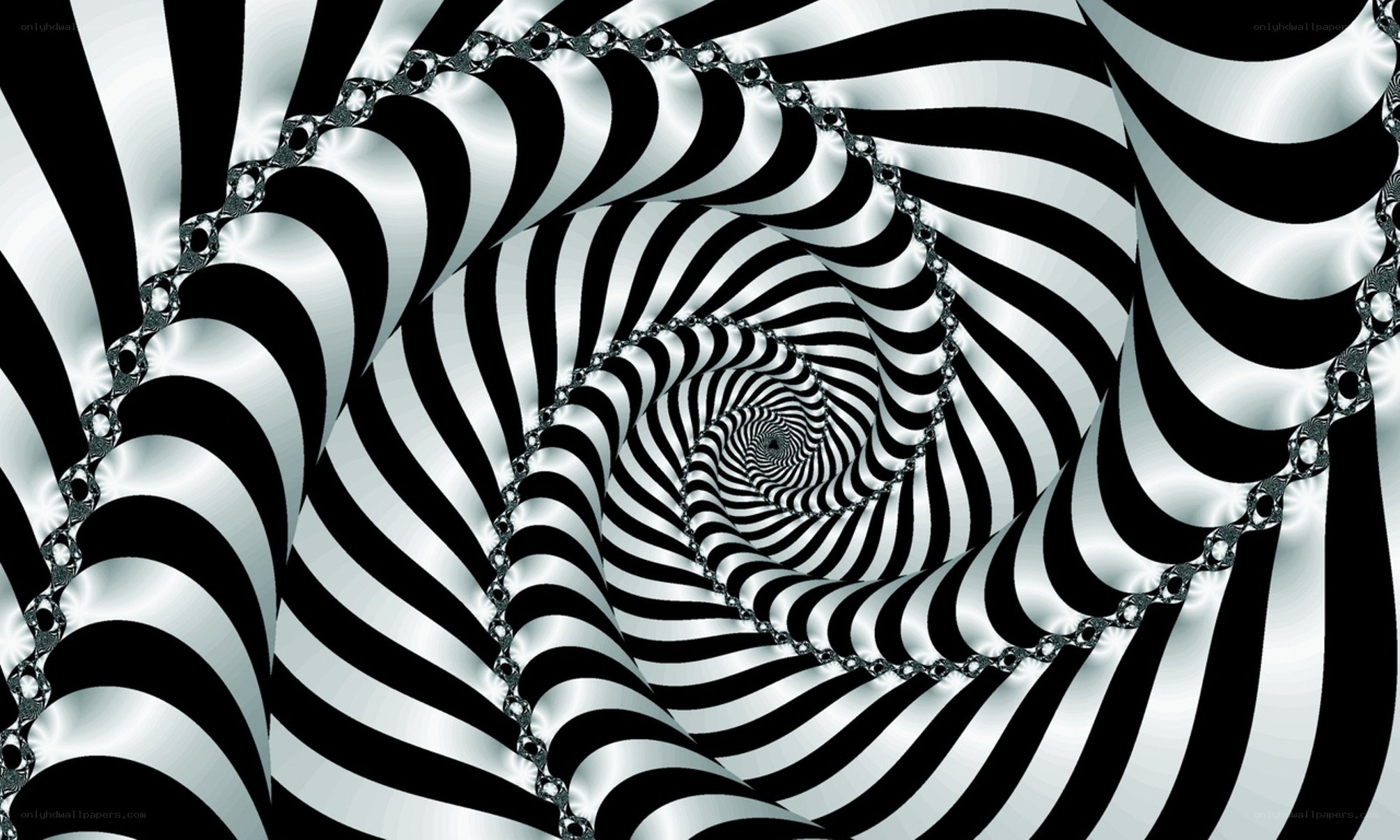 black and white spiral pattern