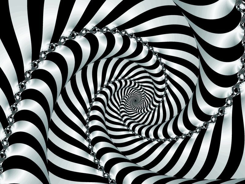 Black and white spiral pattern