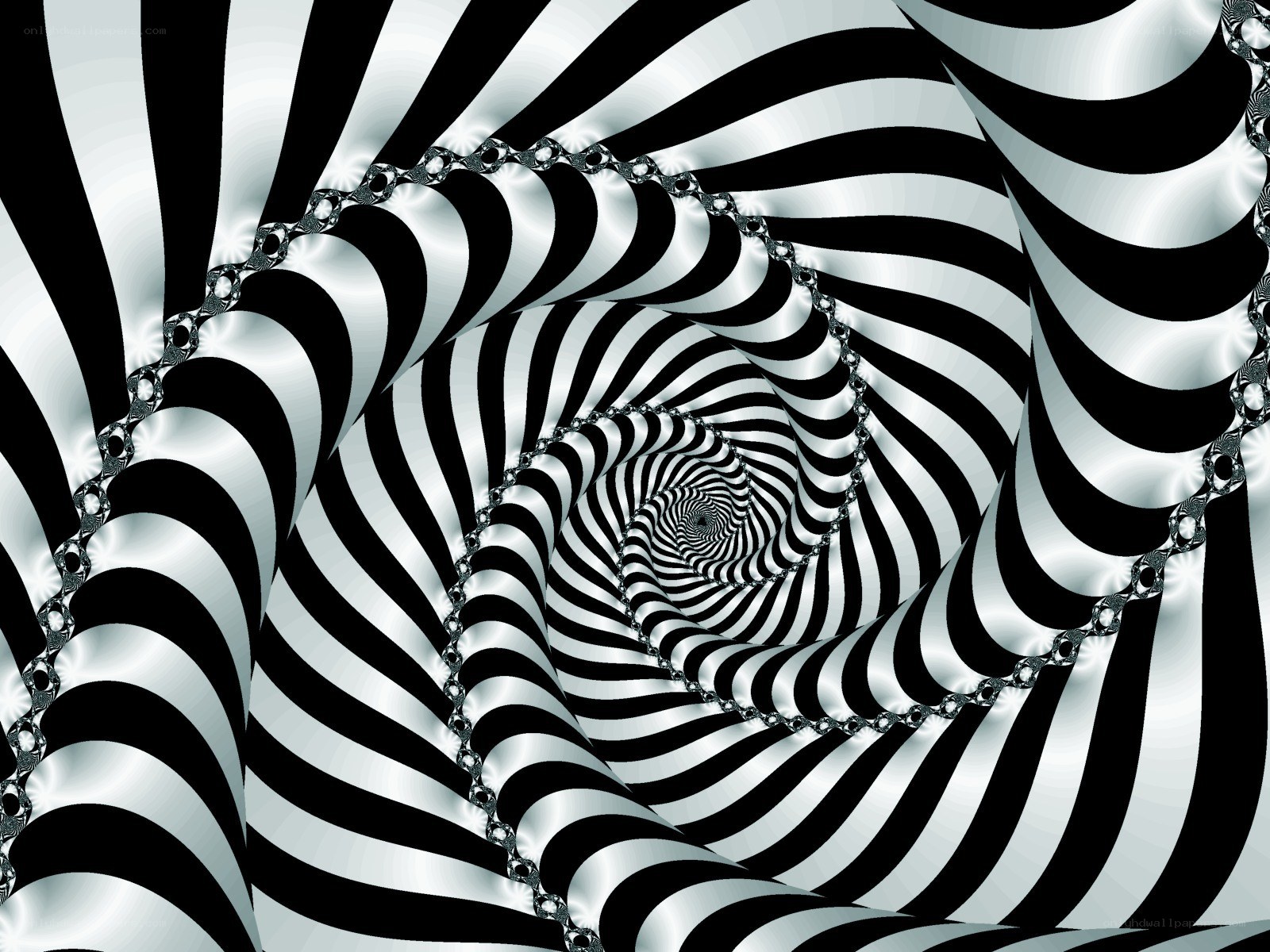 Black and white spiral pattern
