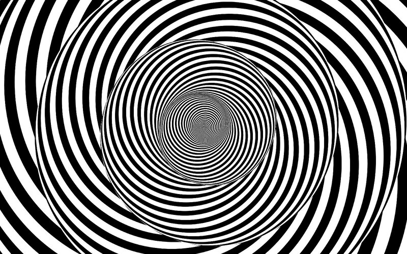 black and white spiral pattern