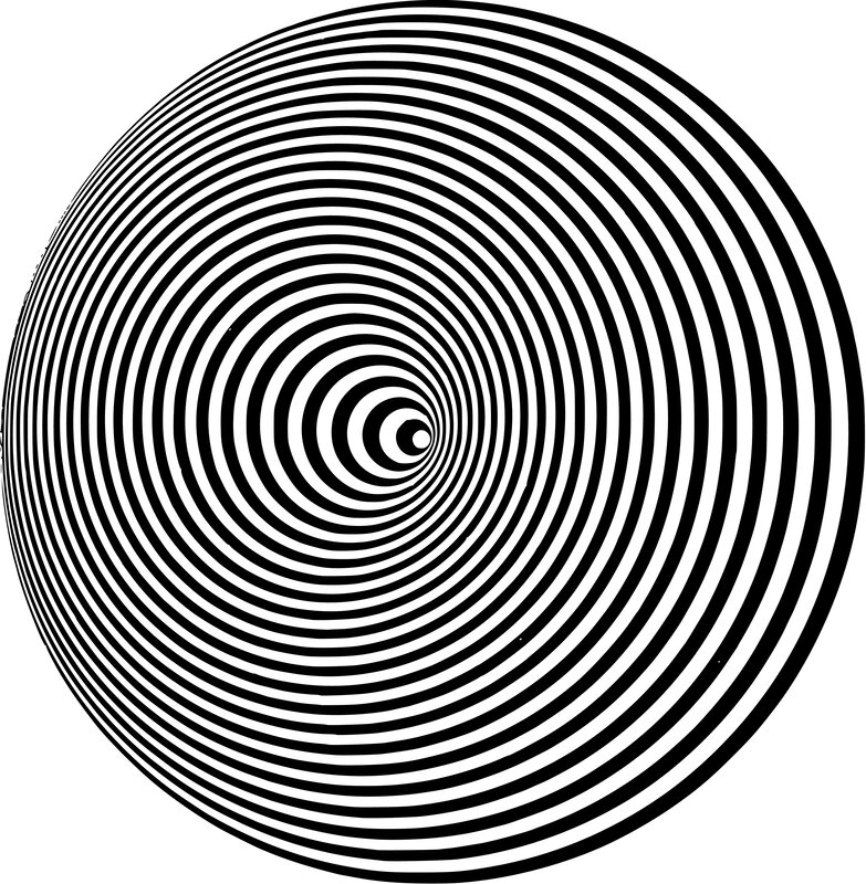 black and white spiral pattern
