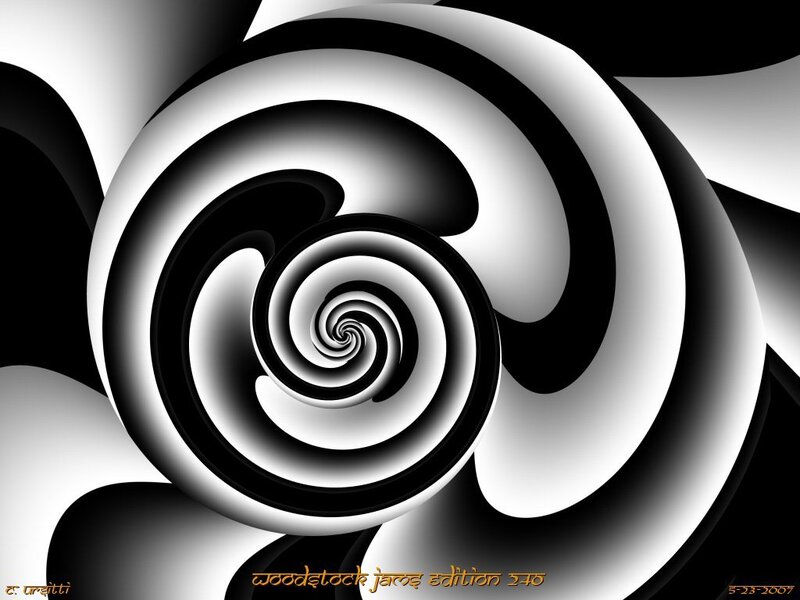 Black and white spiral pattern