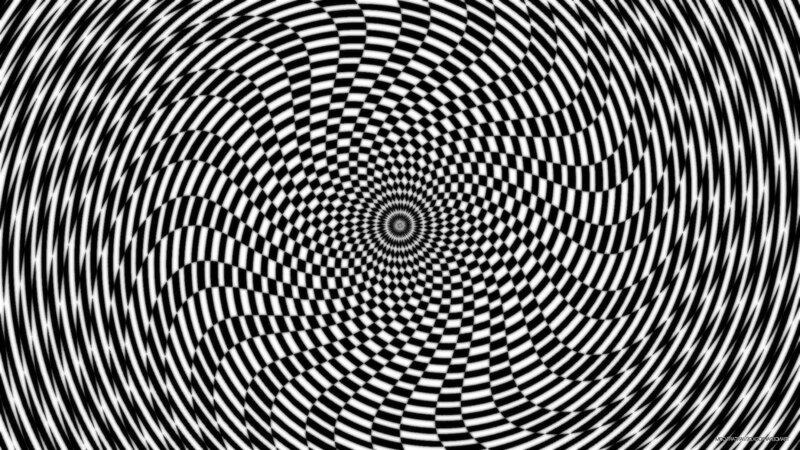 Black and White Spiral Pattern — Hypnotic, Abstract