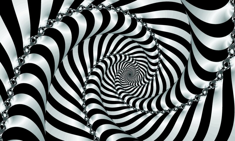 Black and White Spiral Pattern — Stripes