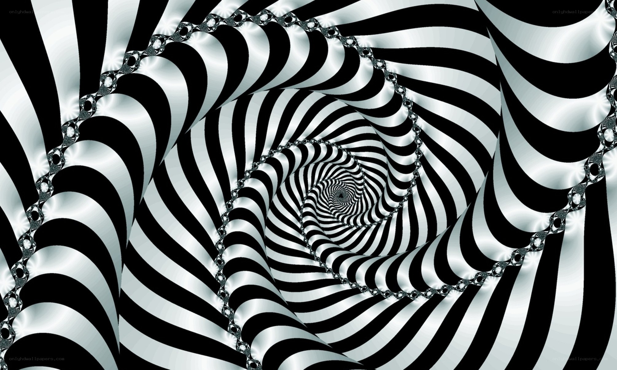 Black and white spiral pattern