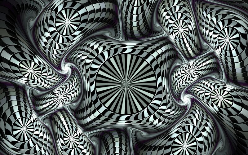 Black and White Spiral Patterns