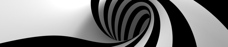 black and white spiral tunnel