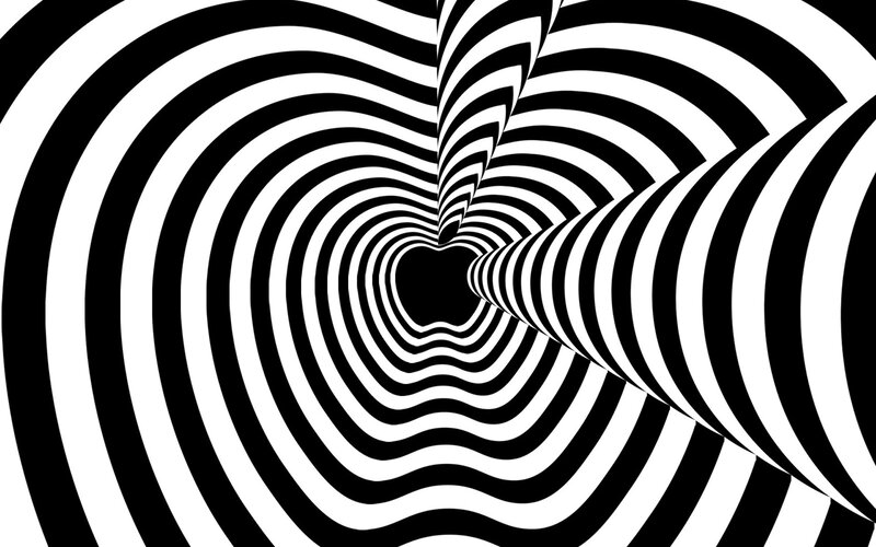 Black and White Spiral Tunnel — Hypnotic, Abstract