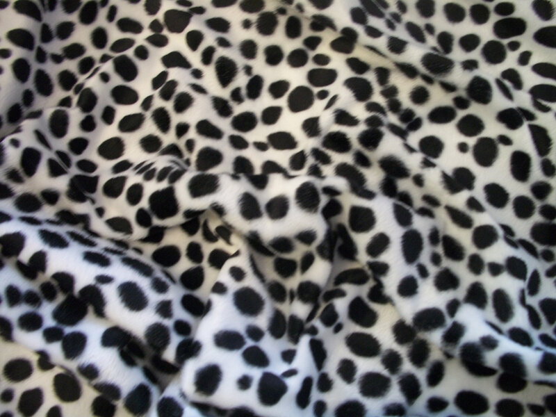 Black and White Spotted Fabric