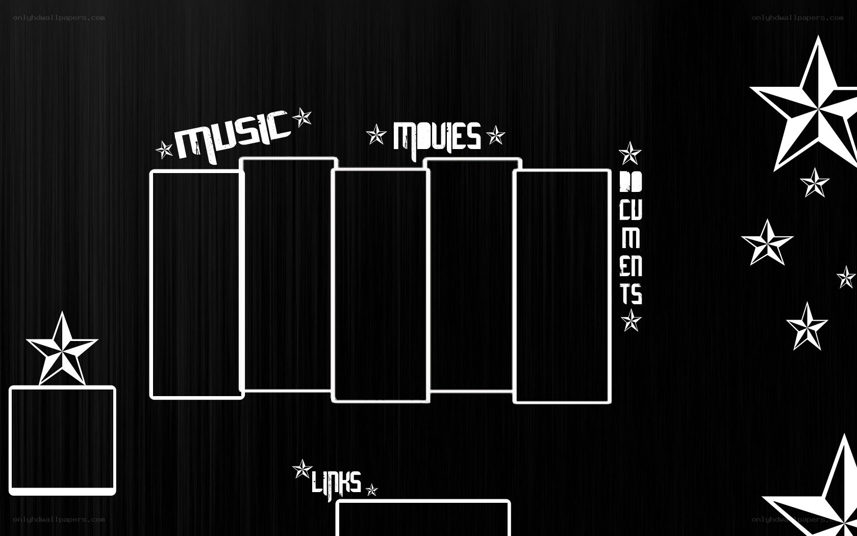 black and white star design