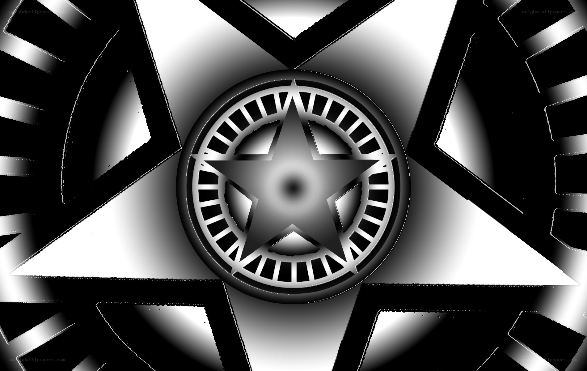 black and white star emblem