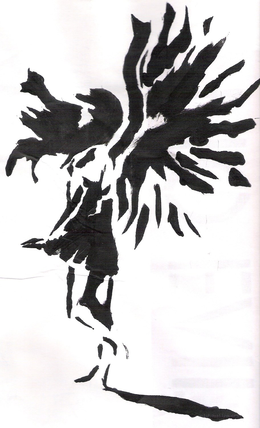 black and white stencil art
