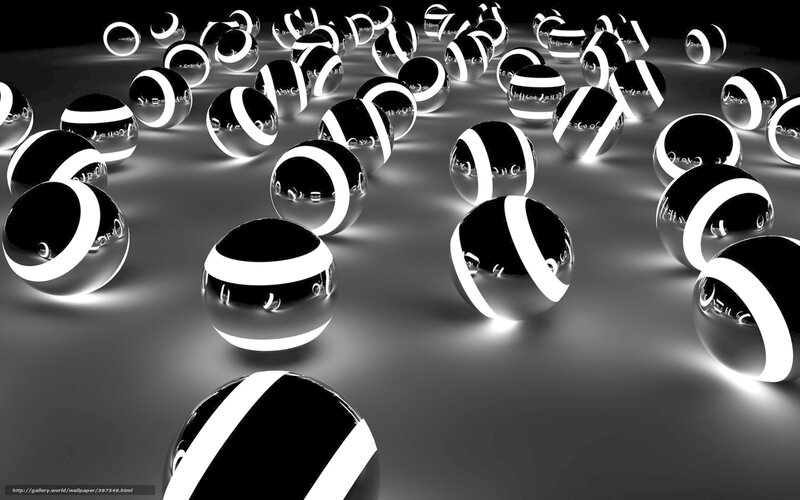 Black and white striped spheres