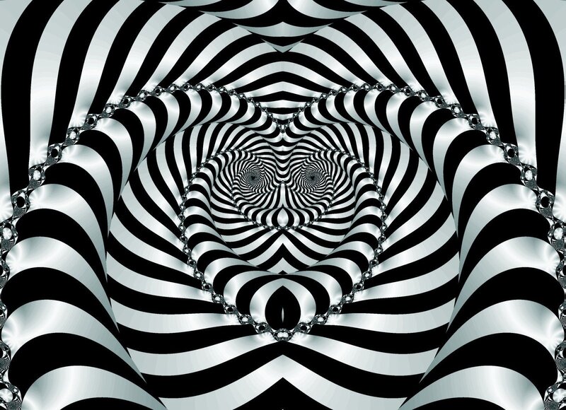 Black and White Striped Tunnel