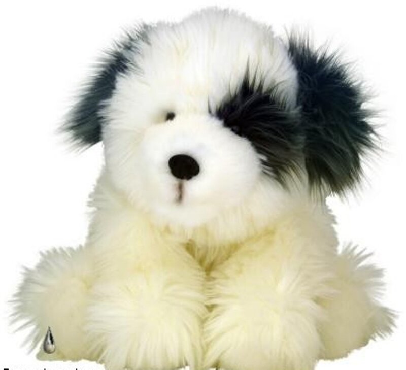 Black and White Stuffed Dog