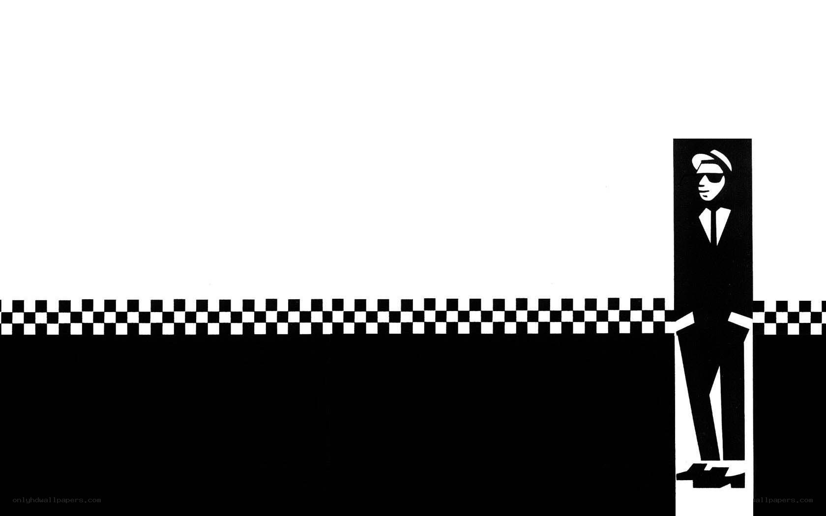black and white taxi driver illustration