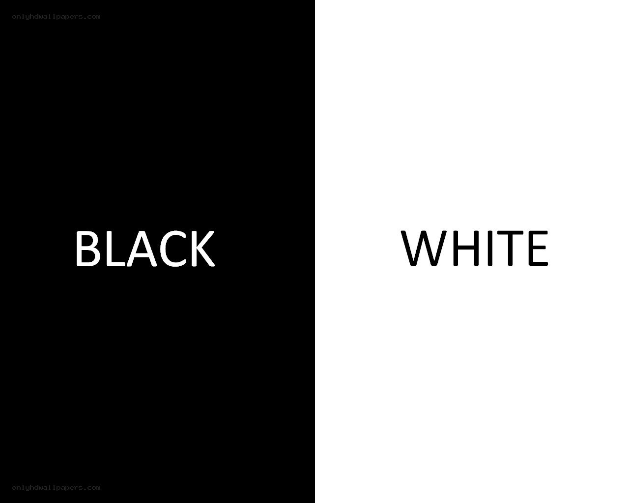 black and white text contrast
