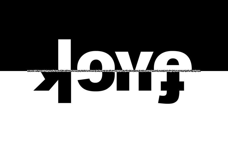 black and white text design