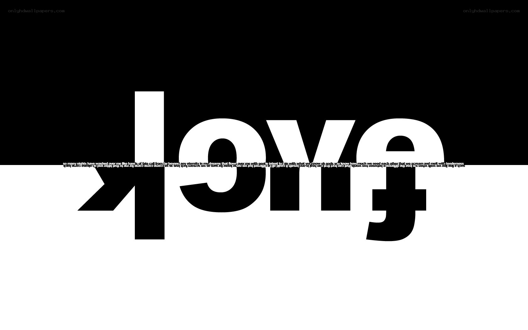 black and white text design