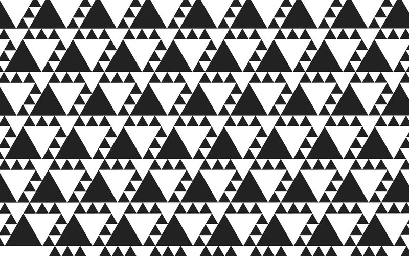 Black and White Triangle Pattern — Calm, Abstract