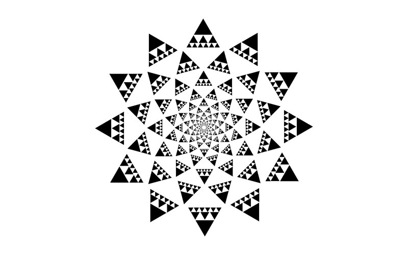 Black and White Triangle Pattern — Calm