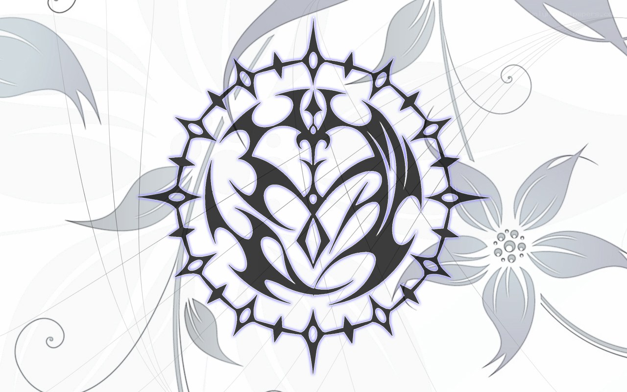 black and white tribal emblem