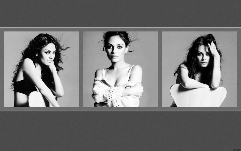 Black and white triptych portrait