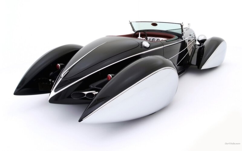 Black and white vintage car