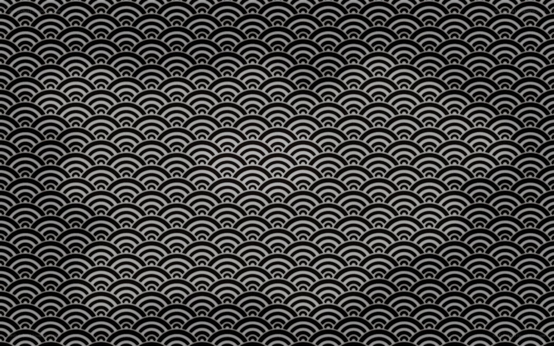 black and white wave pattern