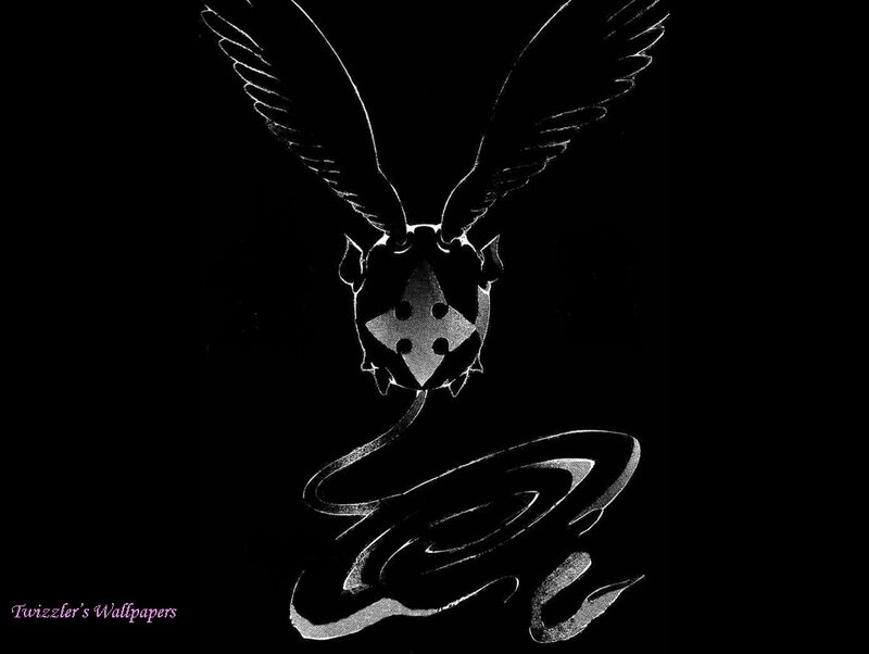 black and white winged emblem