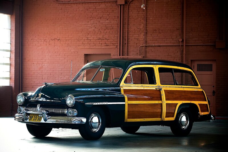 Black and Wood-paneled Station Wagon